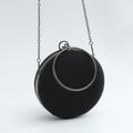 Women's Metal Circle Dinner Party Rhinestone Portable Solid Evening Bags