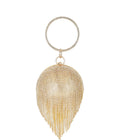 Women's Rhinestone Round Tassel Banquet Clutch Dress Evening Bags