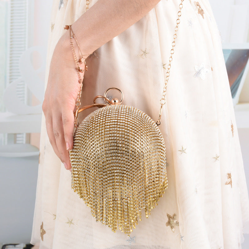 Exquisite Diamond Studded Hand Banquet Clutch Evening Bags
