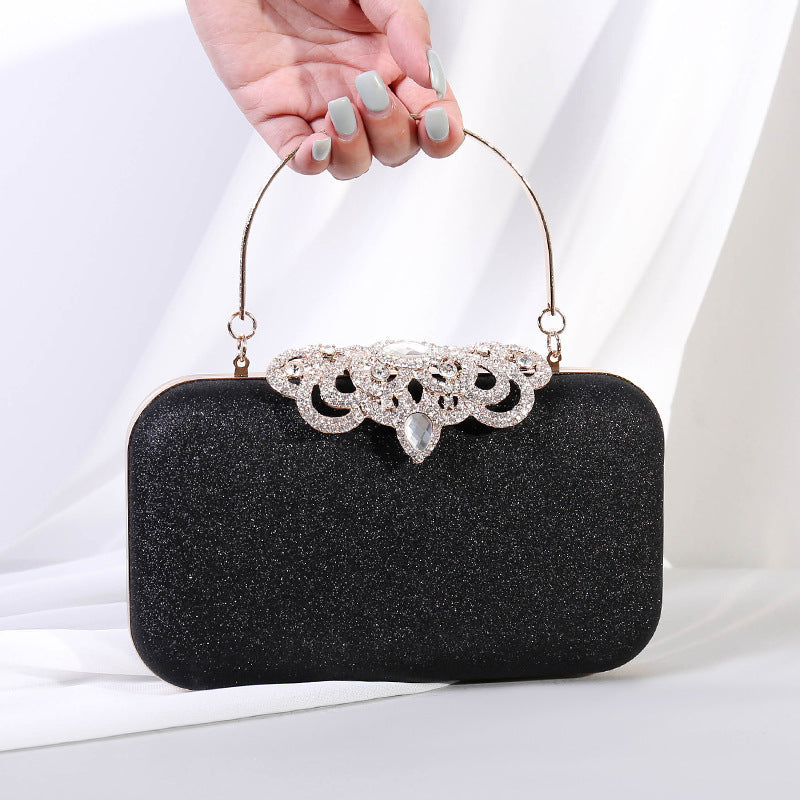 Vintage Crown Rhinestone Handmade Dress Garment Evening Bags