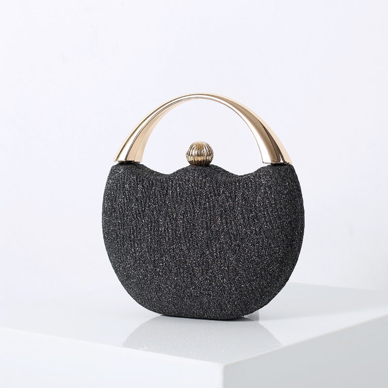 Retro Glittering Powder Portable Banquet Fashion Arc Evening Bags