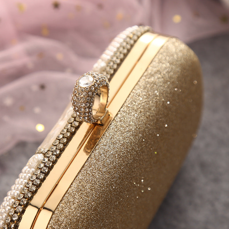 Fashionable Elegant Fabulous Pearl Dinner Glossy Bright Feel Evening Bags