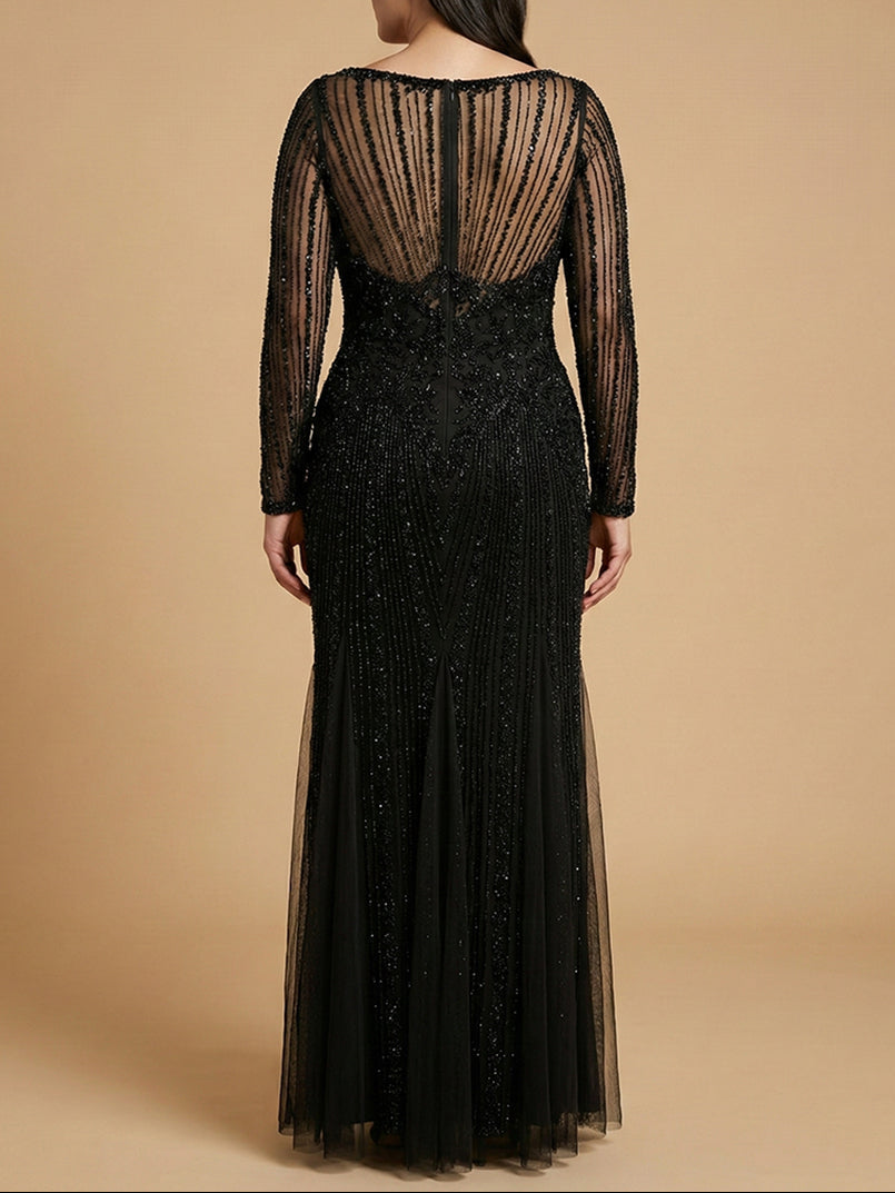 Lara High Neck Beaded Gown | 28857