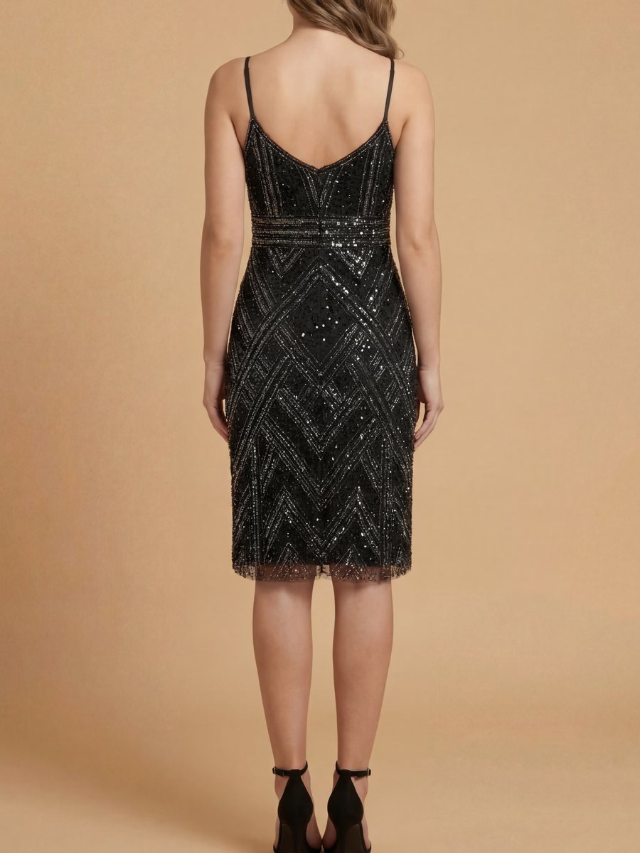 Lara 28860 - Beaded Flounce Dress
