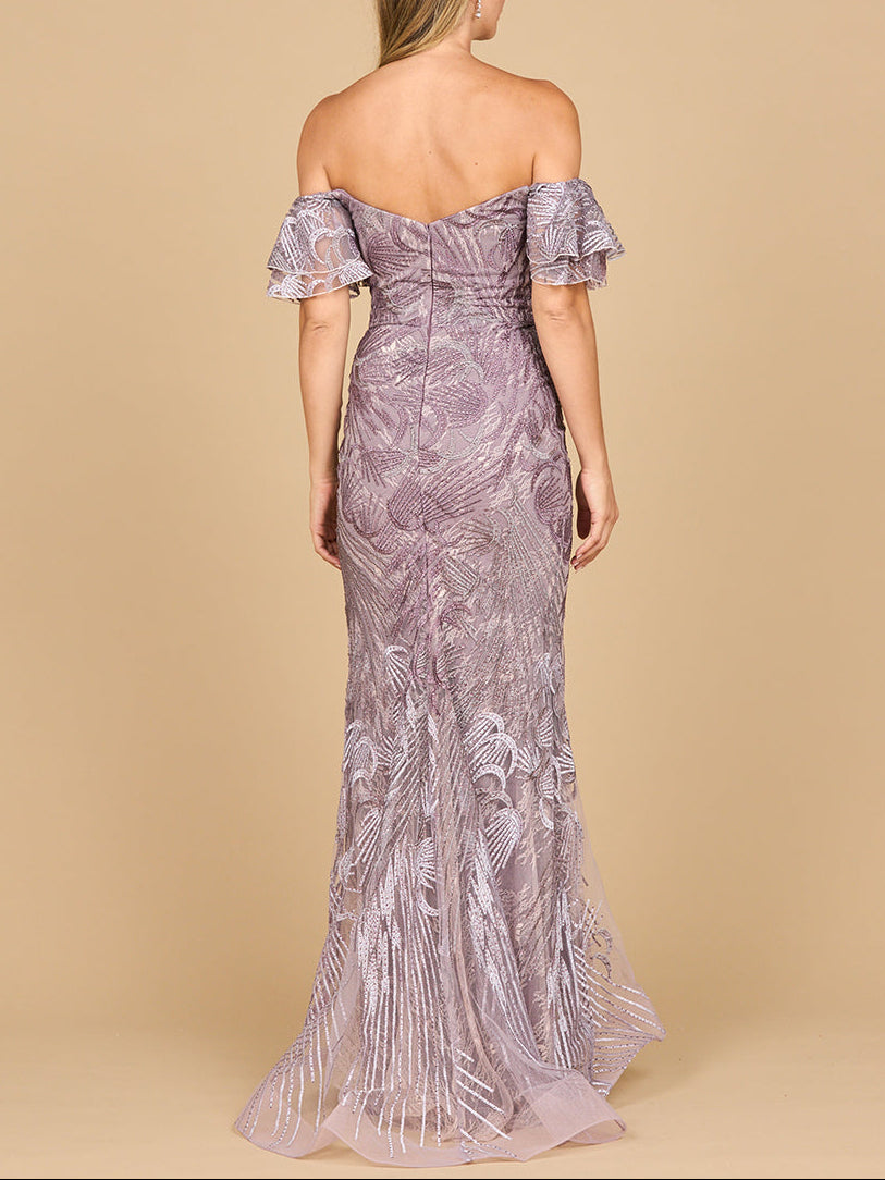Off Shoulder Mermaid Lace Gown | Lara 28884