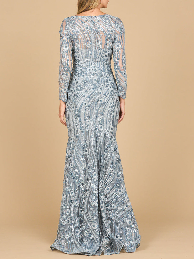 Mermaid, Long Sleeve Gown | 28885