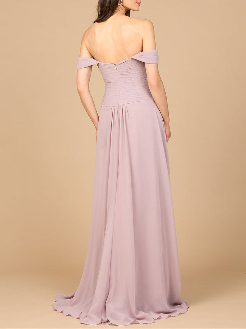 Off Shoulder Chiffon Dress