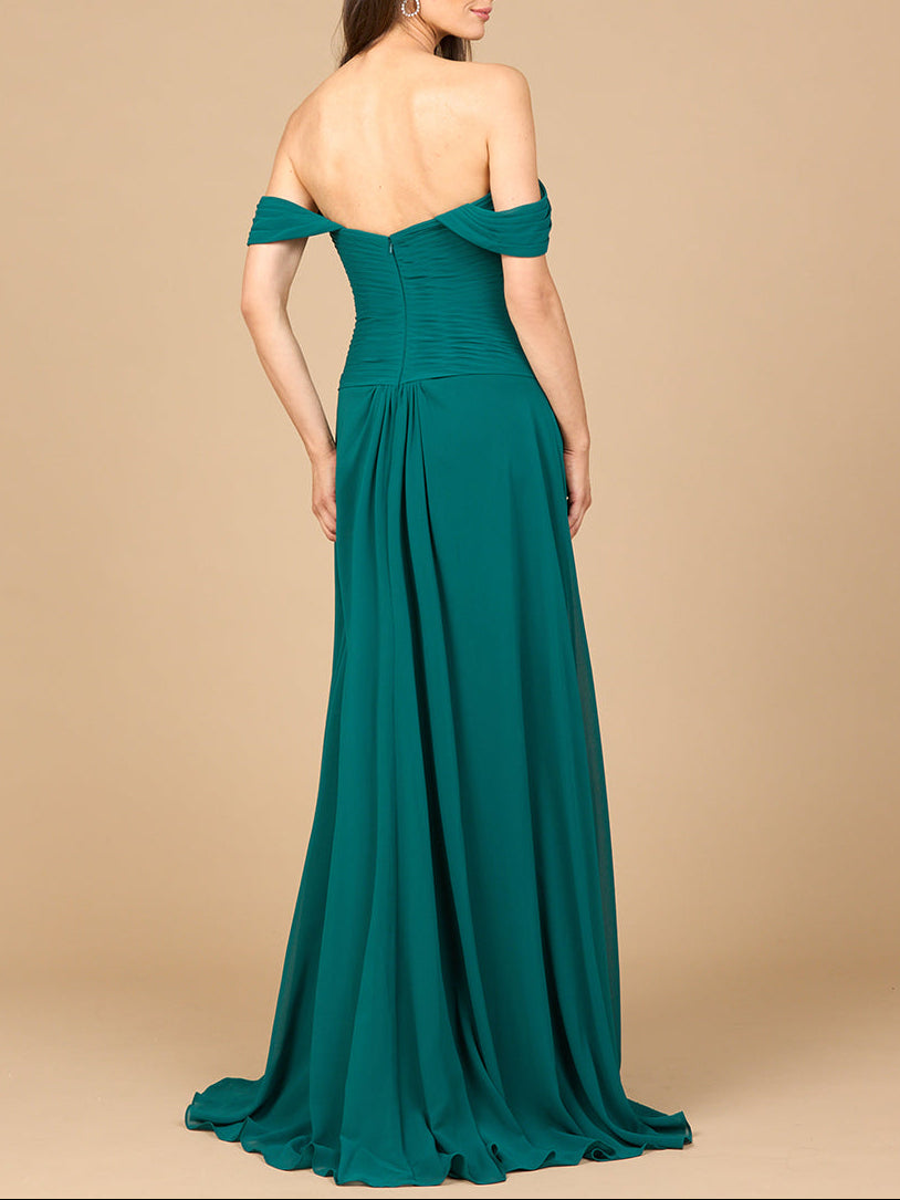 Off Shoulder Chiffon Dress