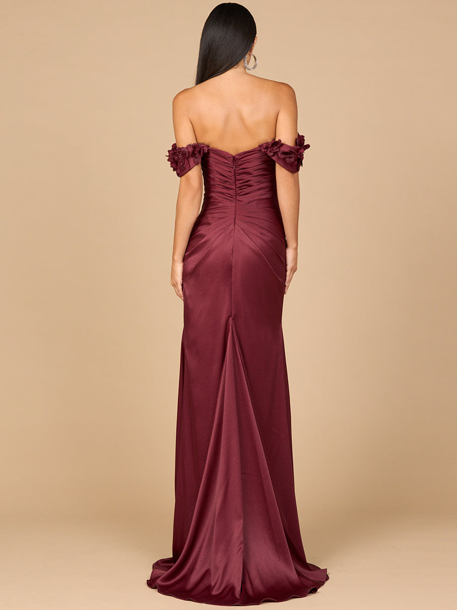 Off Shoulder Crepe Gown | 28916