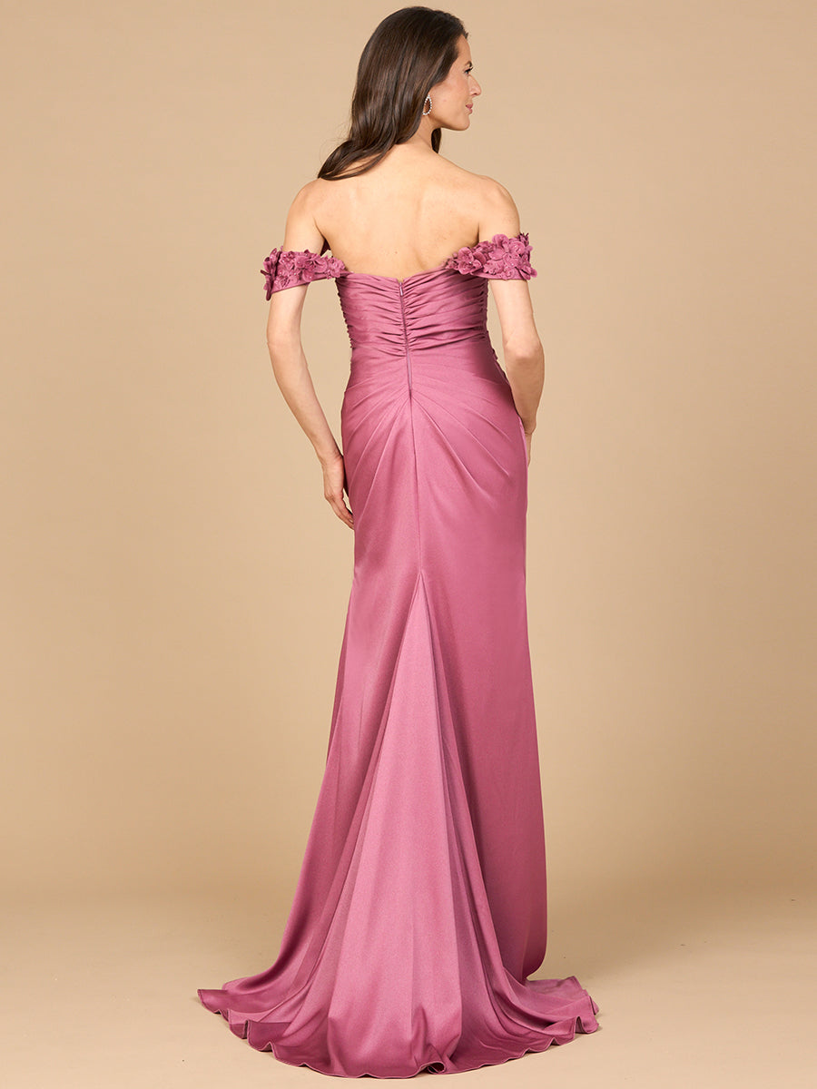 Off Shoulder Crepe Gown | 28916