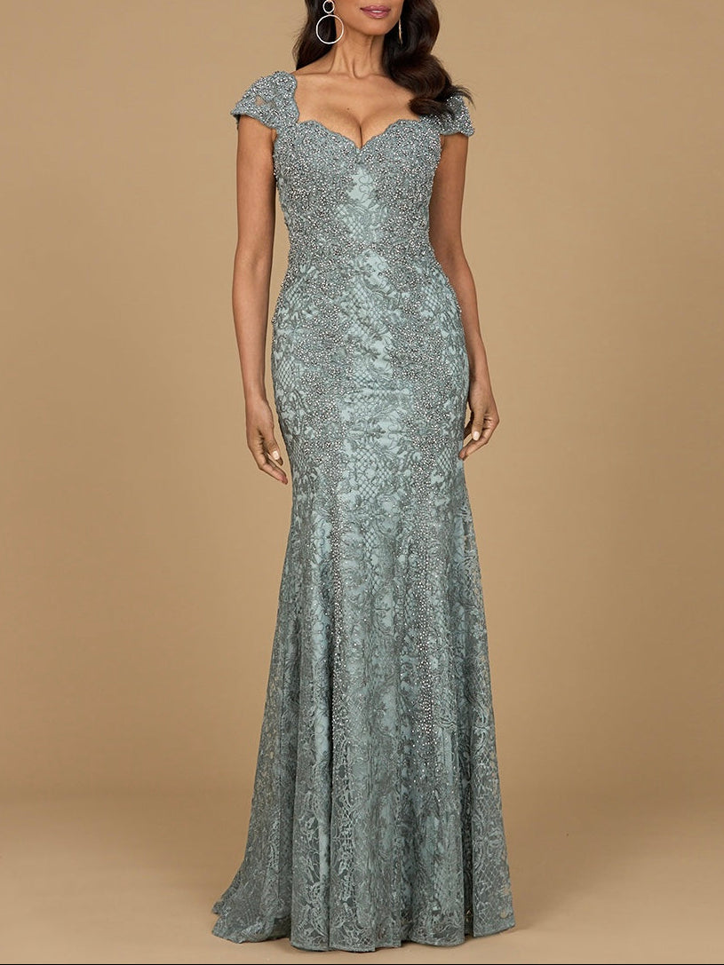 Fitted Lace Mermaid Gown