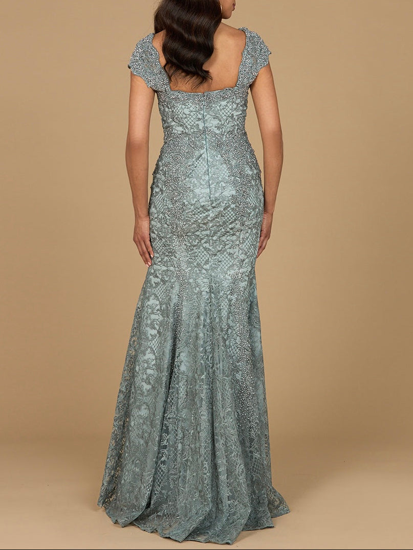 Fitted Lace Mermaid Gown