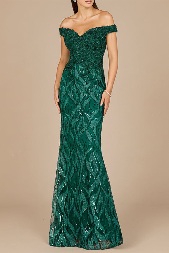 Off Shoulder, Mermaid Lace Gown