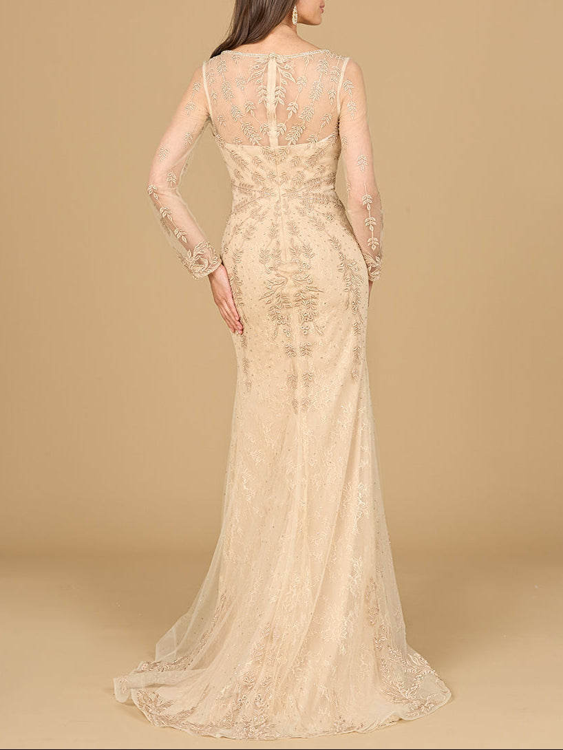 Long Sleeve Lace Mermaid Gown