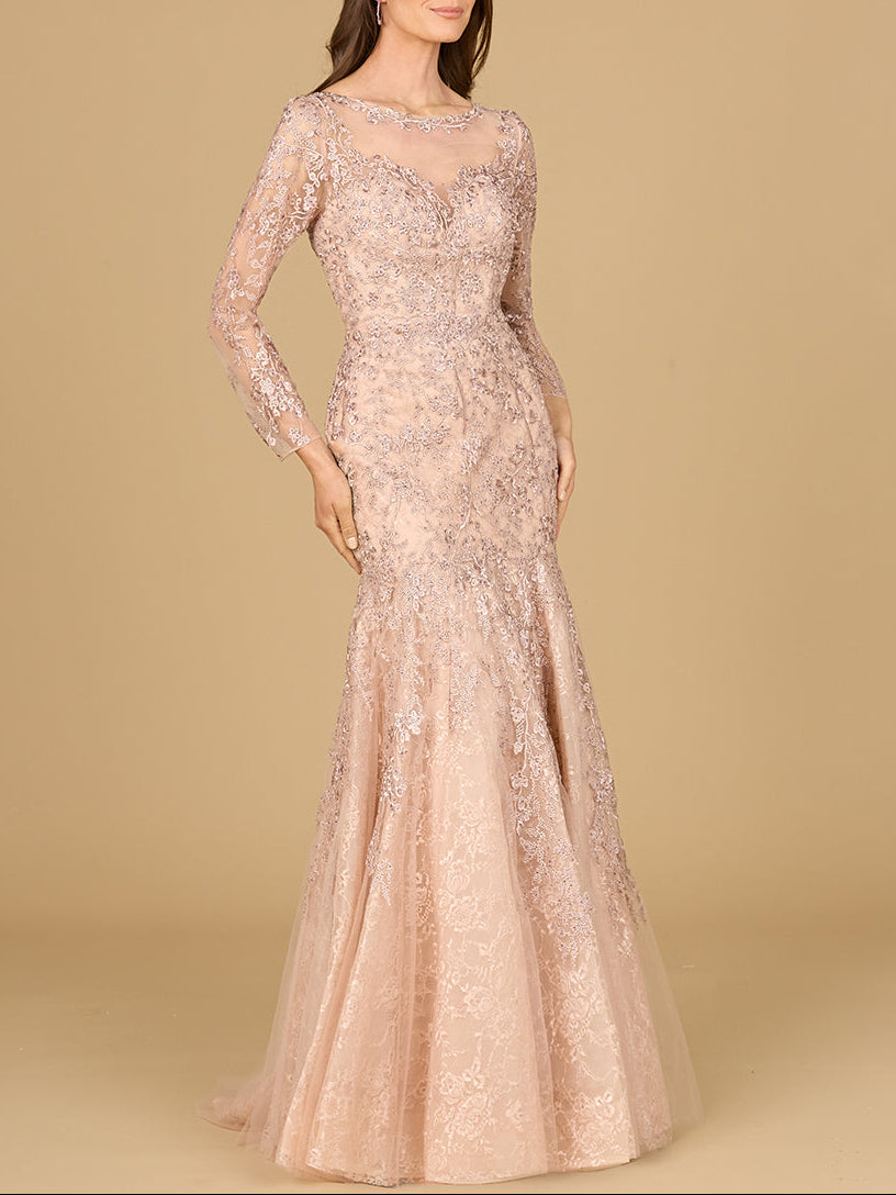 Long Sleeve, Mermaid Lace Gown