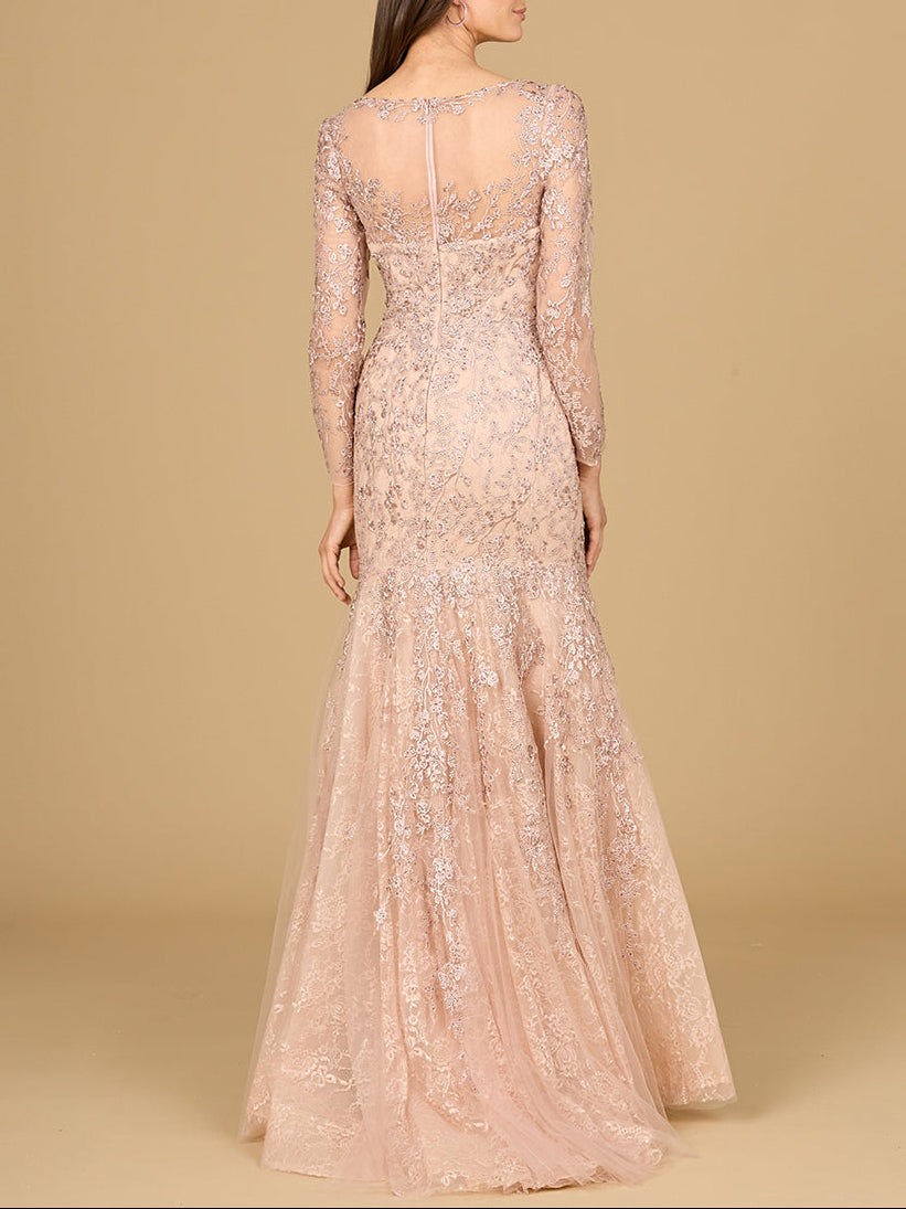 Long Sleeve, Mermaid Lace Gown