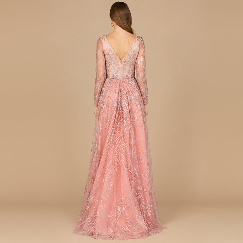 Elegant Overskirt Dress with Long Sleeves