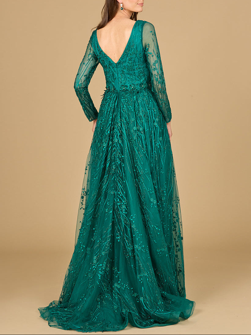 Elegant Overskirt Dress with Long Sleeves