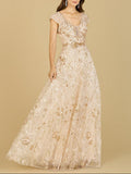 Lace Embellished A-Line Dress