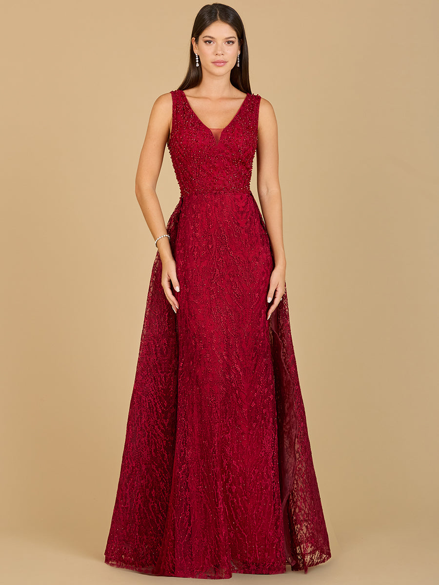 Lace Embroidered Overskirt Dress | 29197  - OUTLET