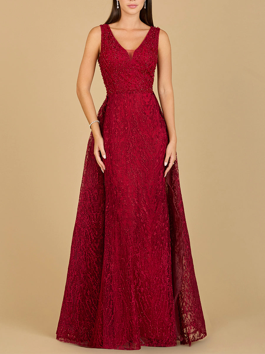 Lace Embroidered Overskirt Dress | 29197  - OUTLET