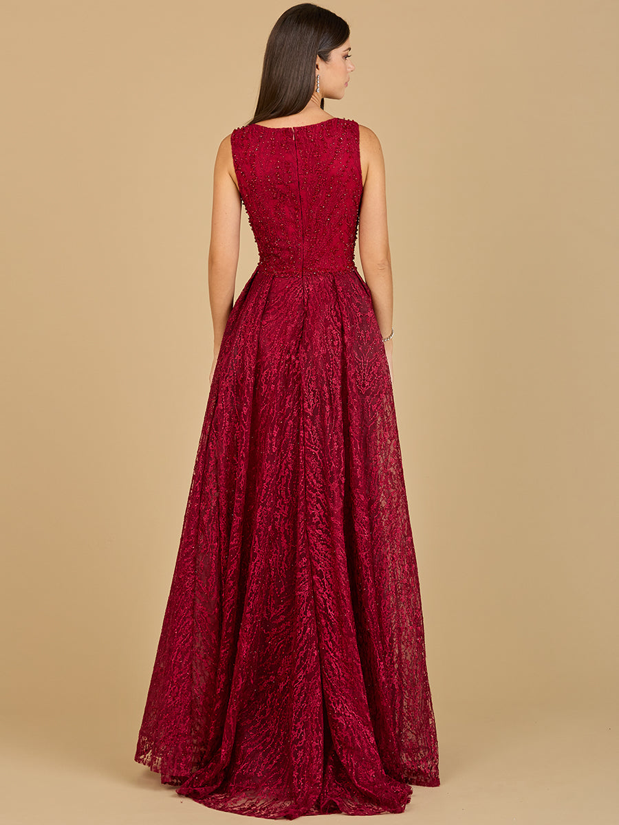 Lace Embroidered Overskirt Dress | 29197  - OUTLET