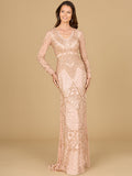 Long Sleeve Beaded Dress