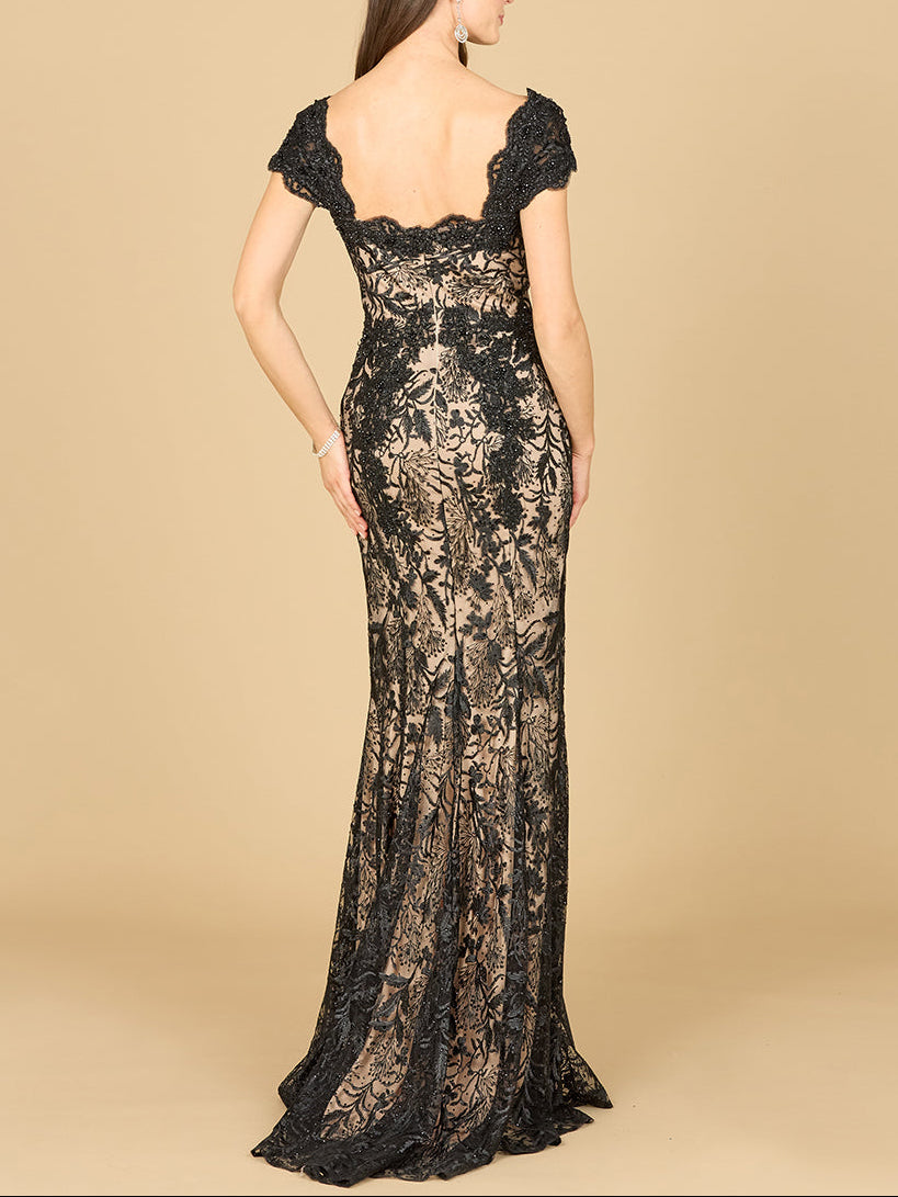 Fitted Lace Mermaid Gown