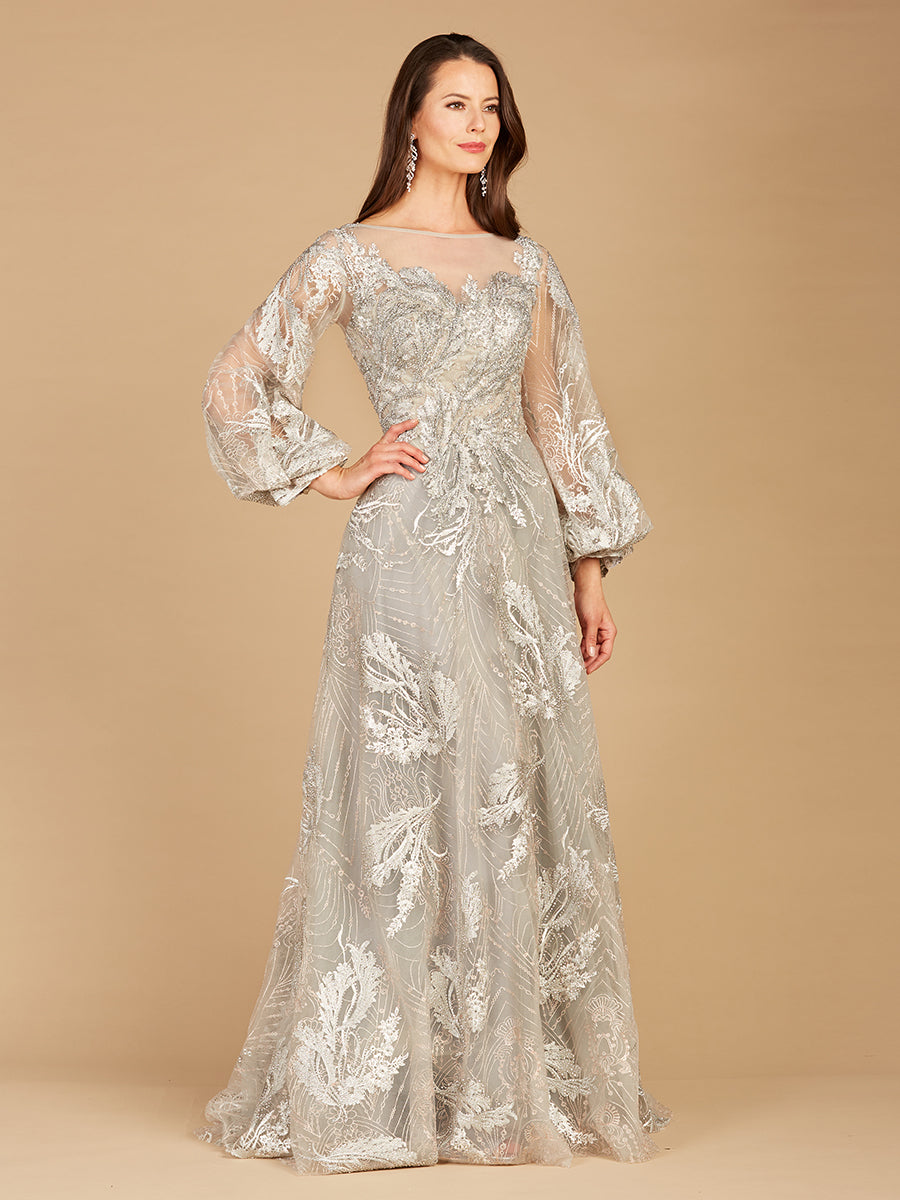 Balloon Sleeves Ball Gown