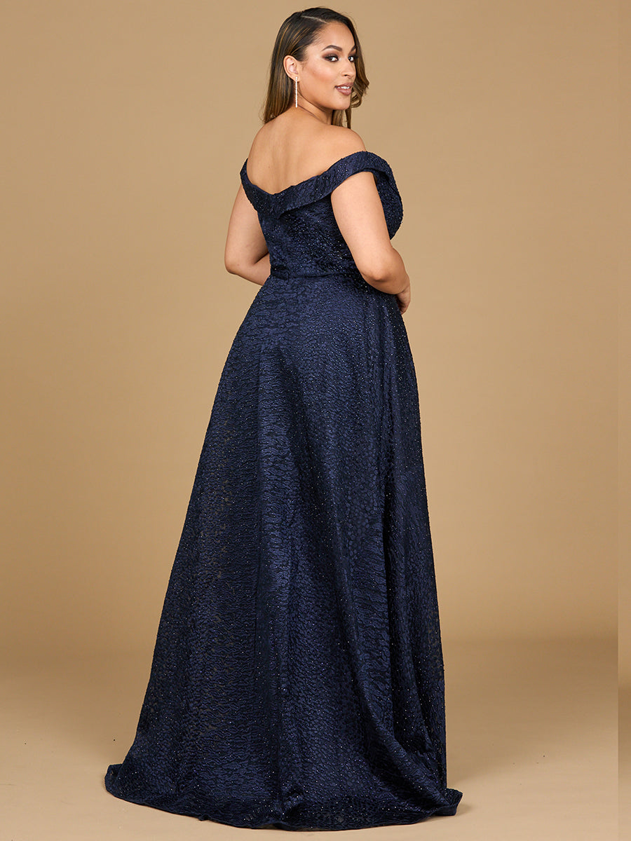 Tonal Beaded Off Shoulder Ballgown | 29349