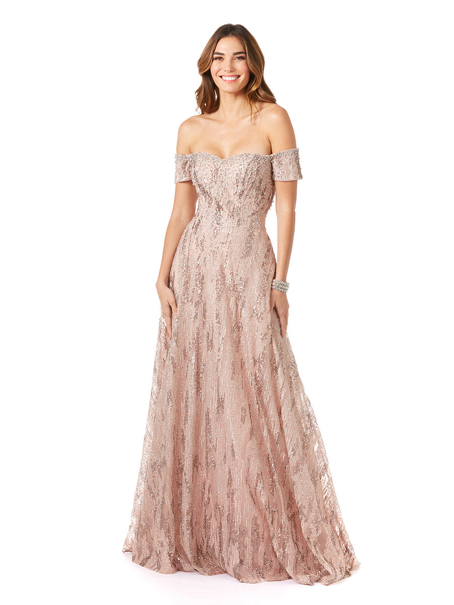 Off Shoulder A-line Gown | 29354