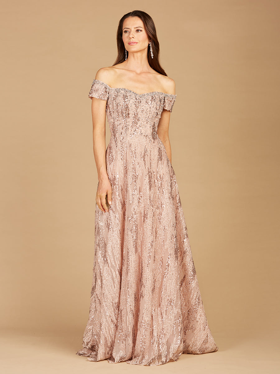 Off Shoulder A-line Gown | 29354