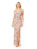 Lara 29486 - Thigh High Slit with Open Back Dress - OUTLET