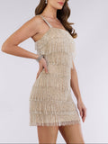 Lara 29488 - Beaded Fringe Cocktail Dress