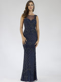 Lara 29538 - Illusion Neckline Long Dress