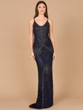 Lara 29595 - Spaghetti Strap Navy Dress - OUTLET