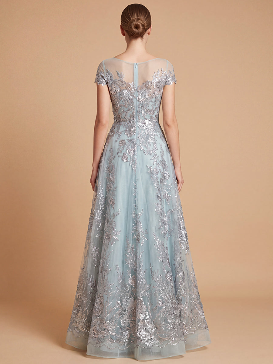 Beautiful Lace Applique A-line Ball Gown | Lara 29619