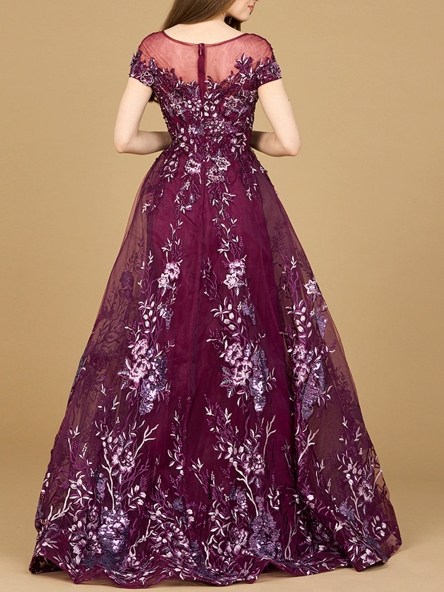 Beautiful Lace Applique A-line Ball Gown | Lara 29619