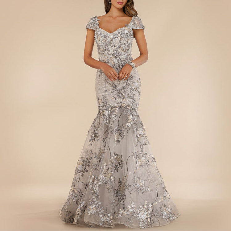 Cap Sleeve Mermaid Gown | 29642