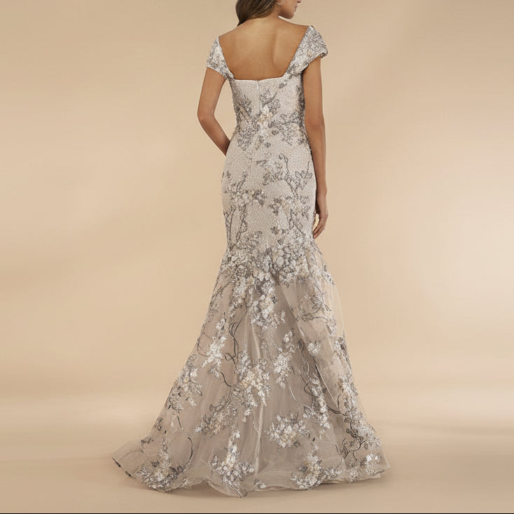 Cap Sleeve Mermaid Gown | 29642