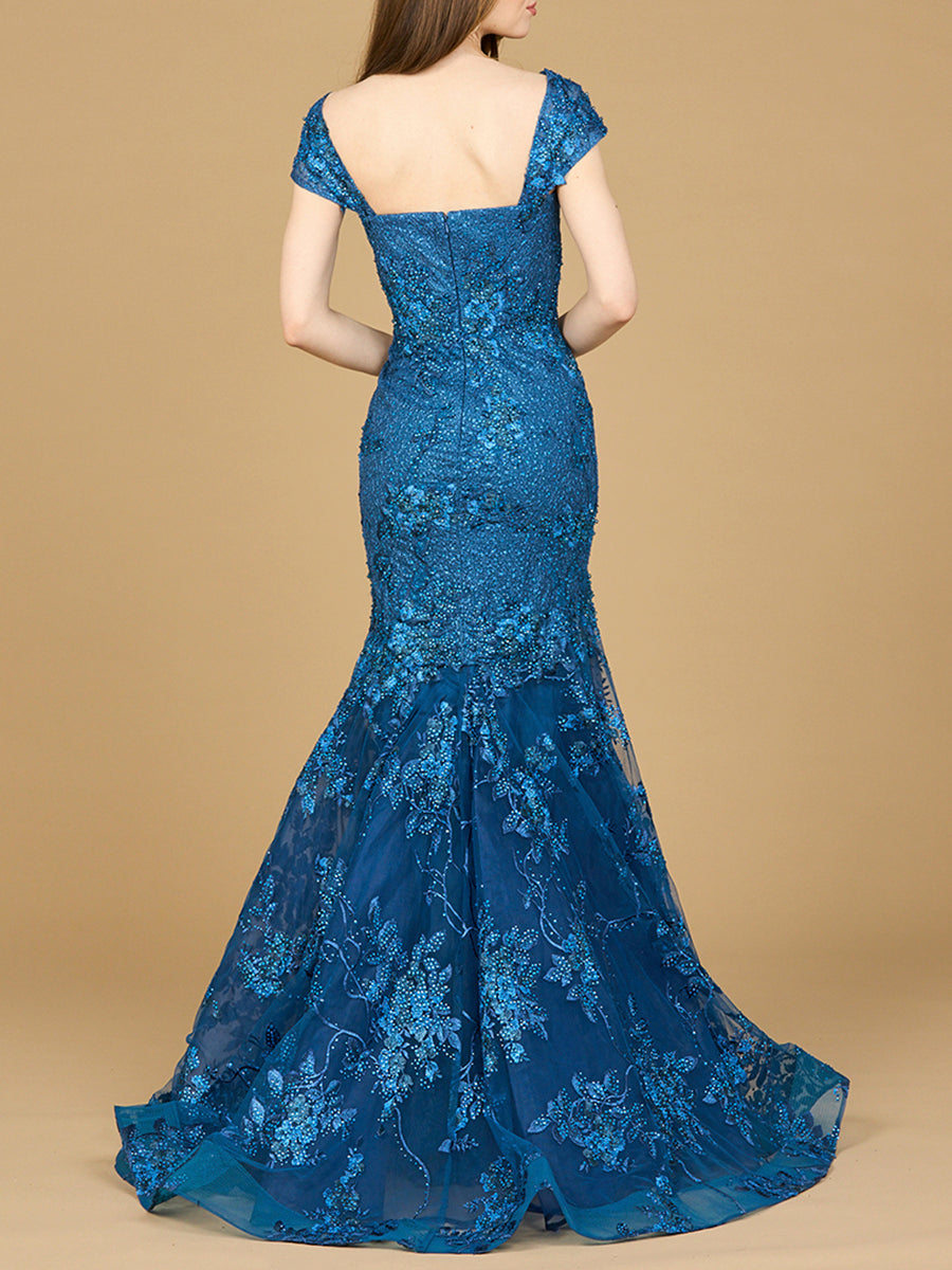 Cap Sleeve Mermaid Gown | 29642