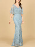 Cape Sleeve Mermaid Gown | 29673