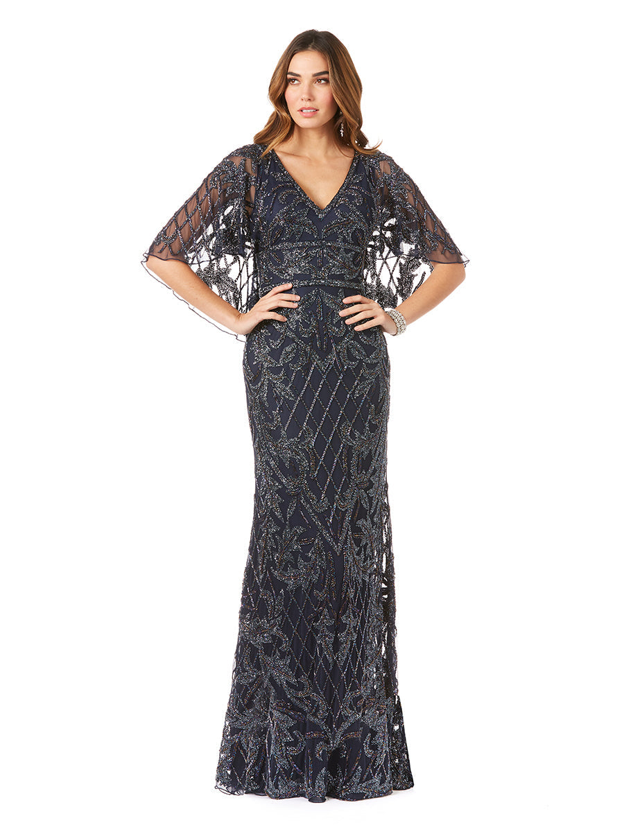 Angel Wing Beaded Gown