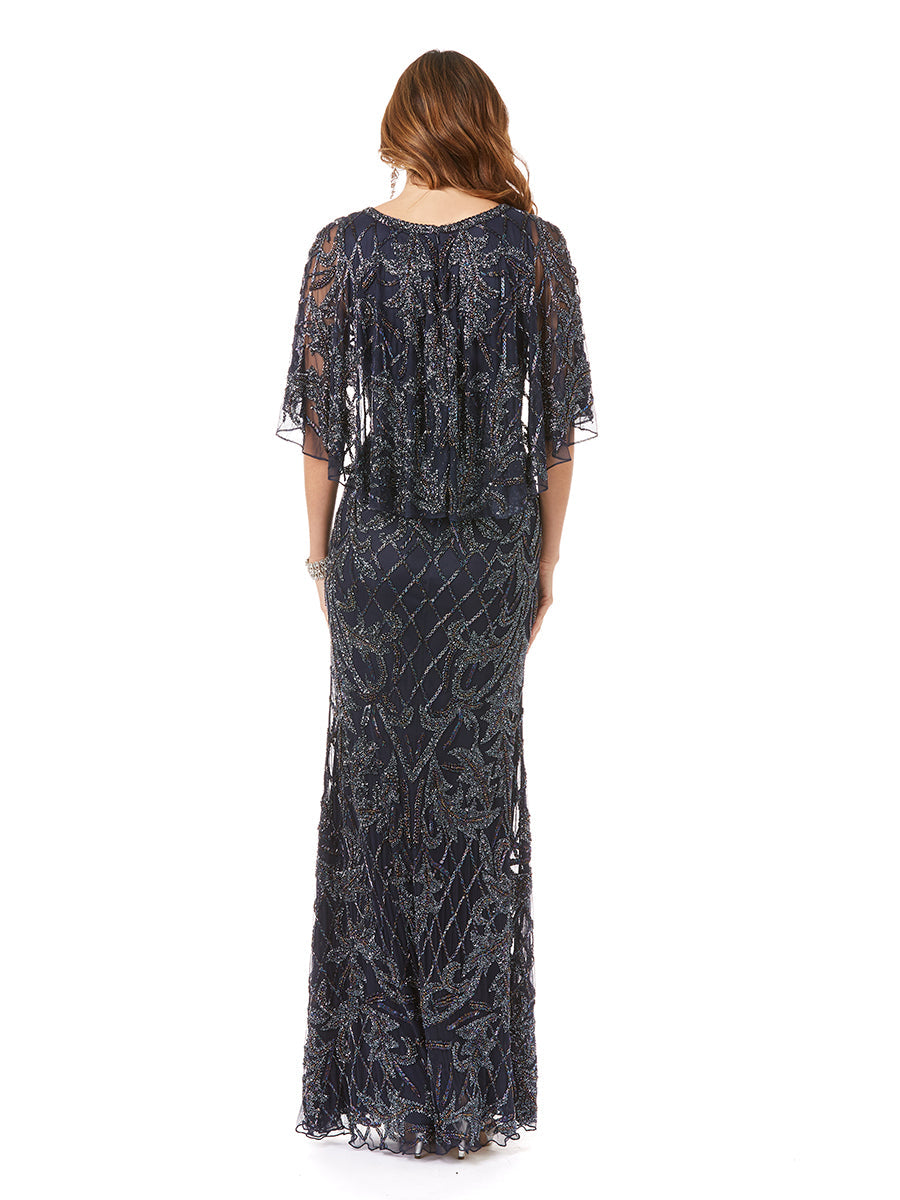 Angel Wing Beaded Gown