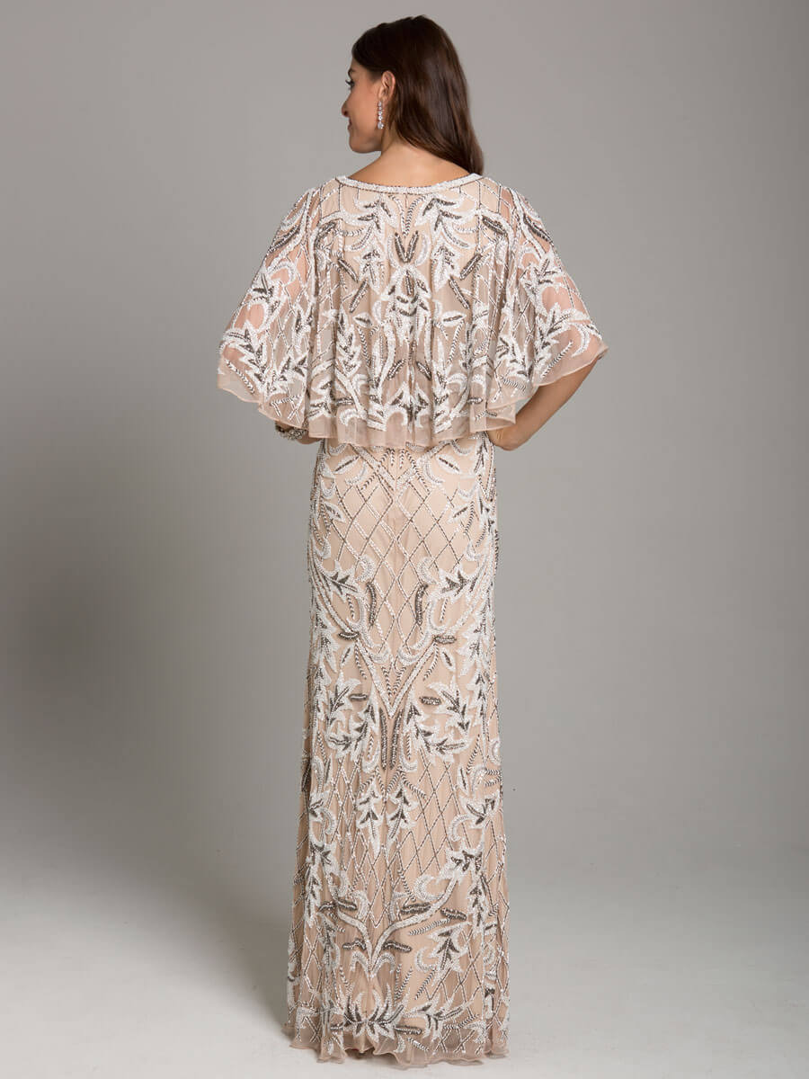 Angel Wing Beaded Gown