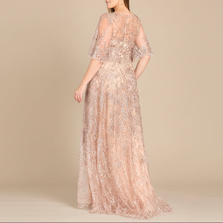 Cape Sleeve Mother's Gown | 33277