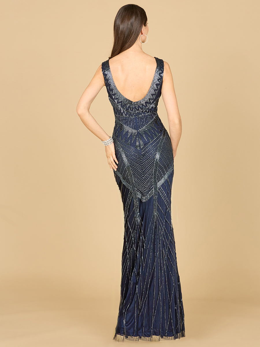Fitted Dress With Tonal Beading | 33552