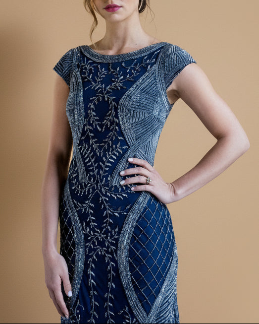 Lara 33609 - Cap Sleeve Modestly Covered Dress