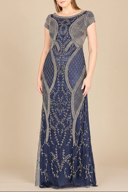 Lara 33609 - Cap Sleeve Modestly Covered Dress