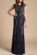 Lara 33609 - Cap Sleeve Modestly Covered Dress